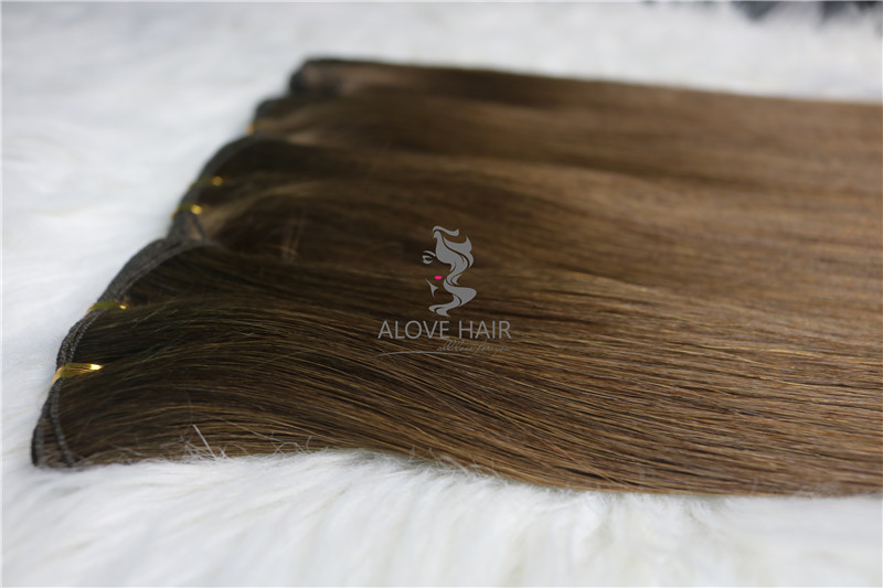 Cuticle remy hair extensions hand tied weft wholesale